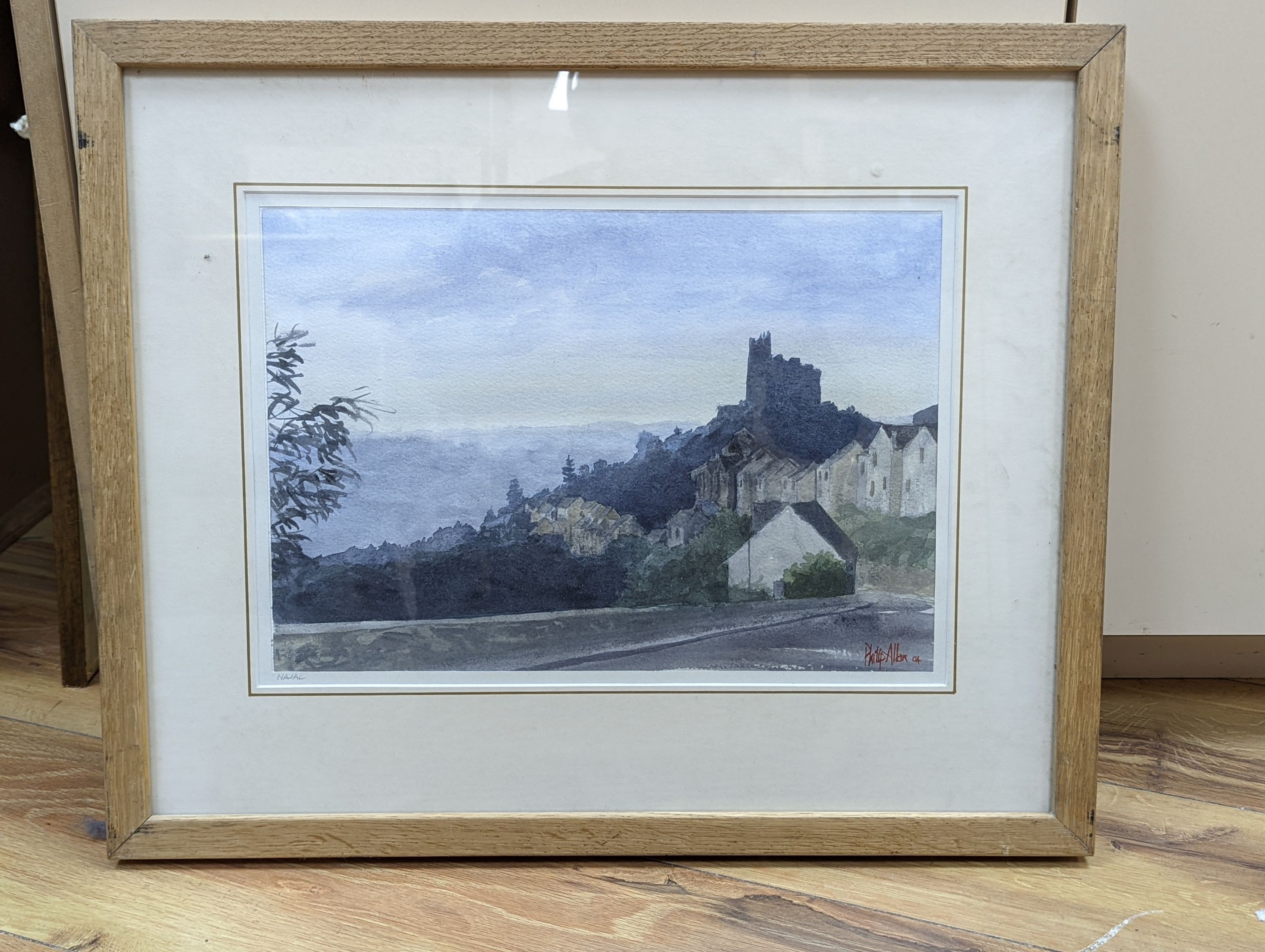 Philip Allan, watercolour, 'Najac, France', signed and dated '04, 23 x 33cm